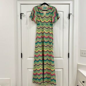Gorgeous! Judith March Colorful Chevron Maxi Dress! Size Small!